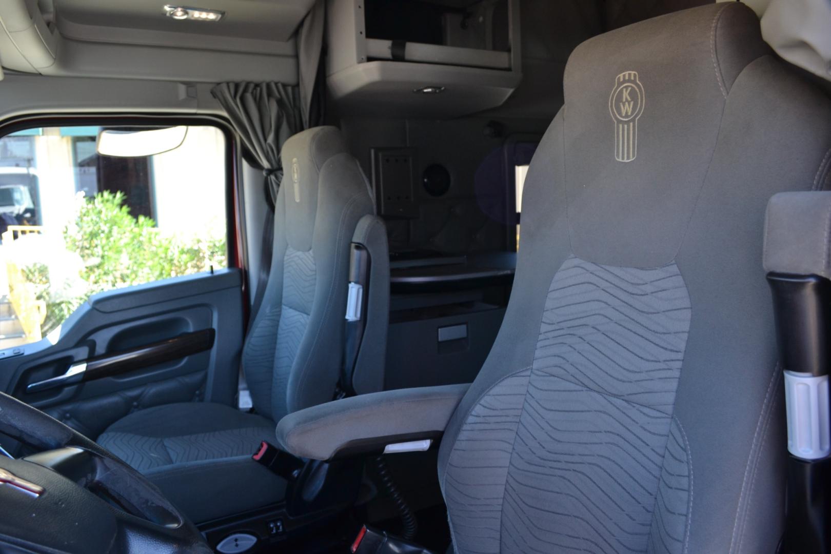 2017 MAROON KENWORTH T680 with an PACCAR MX13 12.9L 455HP engine, ULTRASHIFT 10SPD AUTOMATIC transmission, located at 9172 North Fwy, Houston, TX, 77037, (713) 910-6868, 29.887470, -95.411903 - 76" RAISED ROOF SLEEPER, DOUBLE BUNK, DUAL 135 GALLON FUEL TANKS, WB: 230", RATIO: 3.36, ALUMINUM WHEELS, BUILT-IN NAVIGATION, CRUISE CONTROL, POWER WINDOWS, LOCKS, & MIRRORS, ENGINE BRAKE, 53,200LB GVWR - Photo#13
